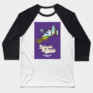 Dolomiti Bellunesi Italy National Park Map Baseball T-Shirt